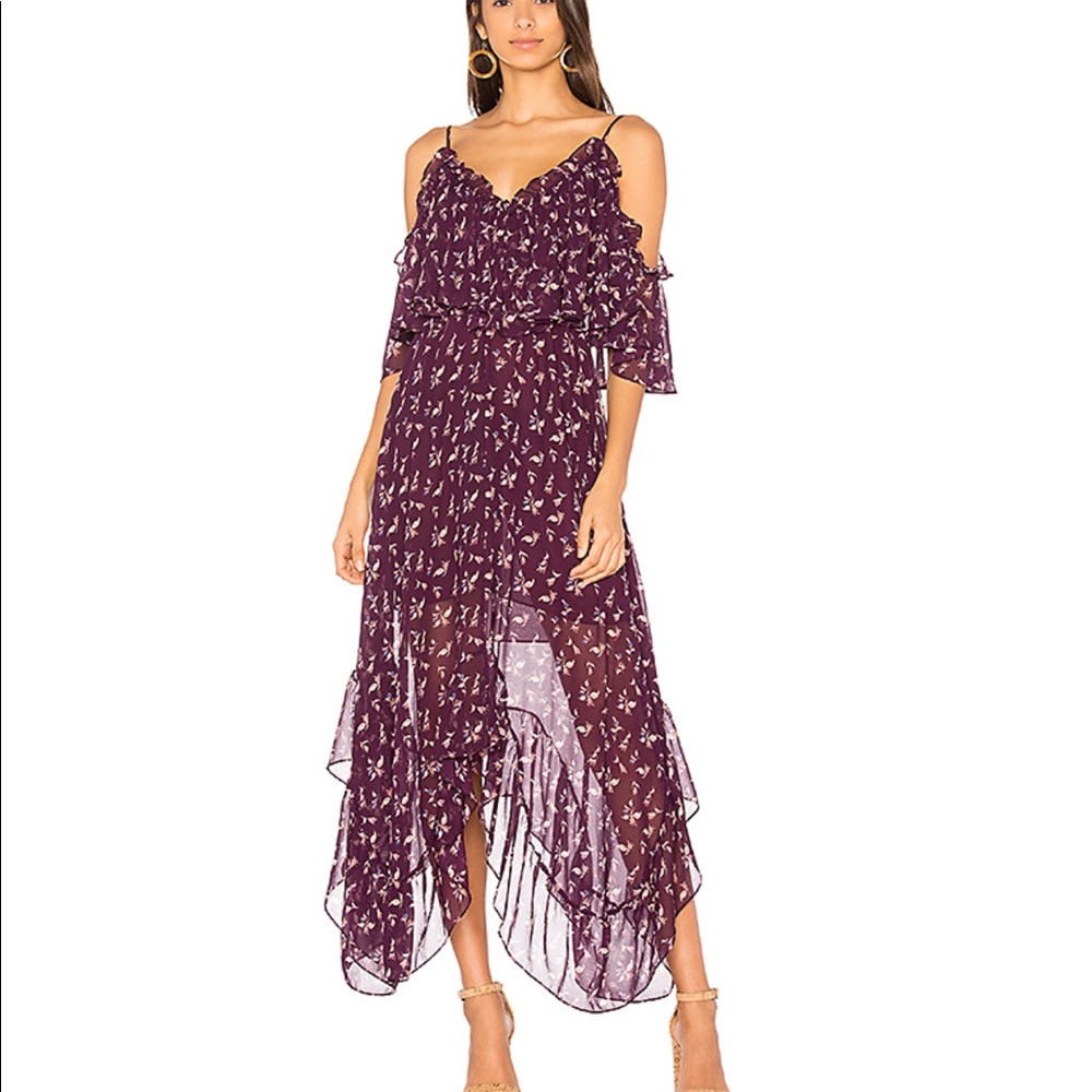 MISA Los Angeles Desi Dress in Purple Multi